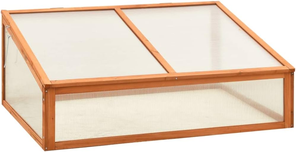 Greenhouse 39.4x25.6 x15.7 Firwood,Wood Cold Frame Greenhouse,Garden Portable Mini Greenhouse Cabinet, Raised Flower Planter Shelf Protection for Outdoor Indoor Use