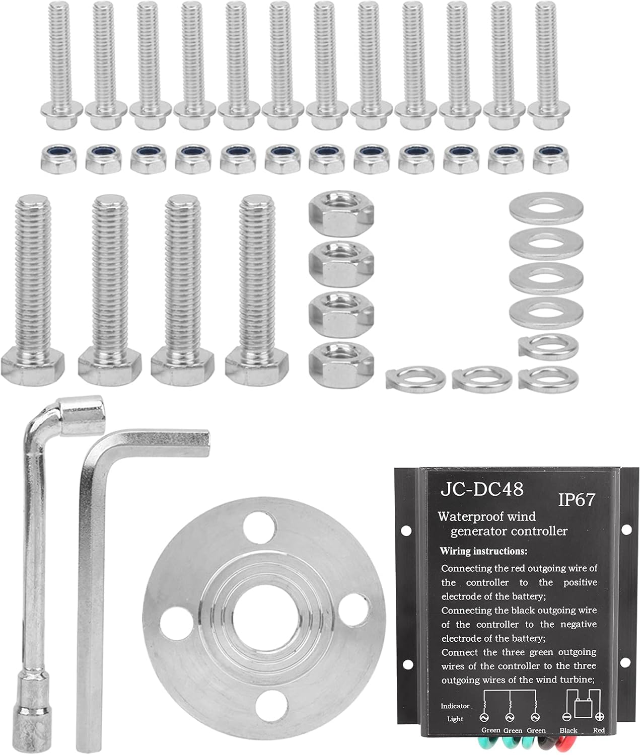 800W Wind Turbine and Windmill Generator System 6 Blade with Wind Controller for Marine, Residential, Outdoor Applications - Complete Kit for Boats, Terraces, Cabins, Home Power (White 48V)