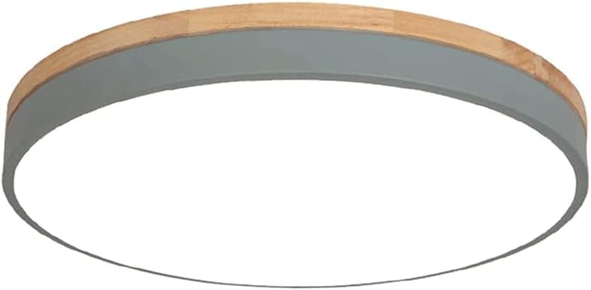 LED Ceiling Lights, Color Modern Flush Mount Lighting Fixture, Round Shaped Wood Ceiling Lamp,30W,6000K Cool White Easy to Install Ceiling Lamp