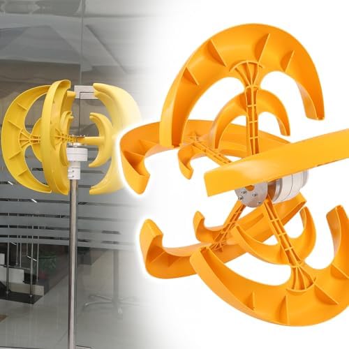 200W Low RPM Vertical Wind Turbine Generator 12V/24V with Controller, Eco-Friendly Home Windmill Power System, Red - Efficient Renewable Energy Solution