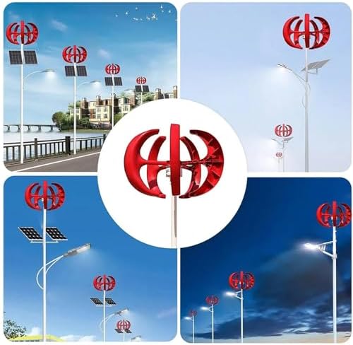 5000W Wind Turbine Generator Kit - 12V/24V/48V Vertical Axis 5-Blade DC Generator for Home, Chalet, Off-Grid, Hybrid Solar & Wind Energy Solutions - High Efficiency Power Generation