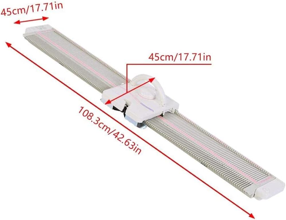 Knitting Machine, 6.5mm Mid Gauge 150 Stitches Plastic Domestic Knitting Machine with Accessories, Weaving Loom for Adults Or Kids, Knitting Loom Kit for Sock, Hat, Pumpkin