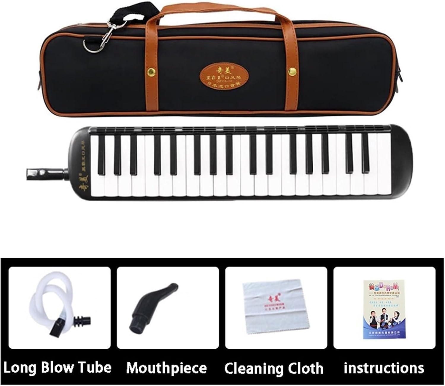 Melodica Professional Melodica 37 Keys Children's Musical Keyboard Kids Mouth Organ Melody Mouth Piece Button Accordion Music Instruments