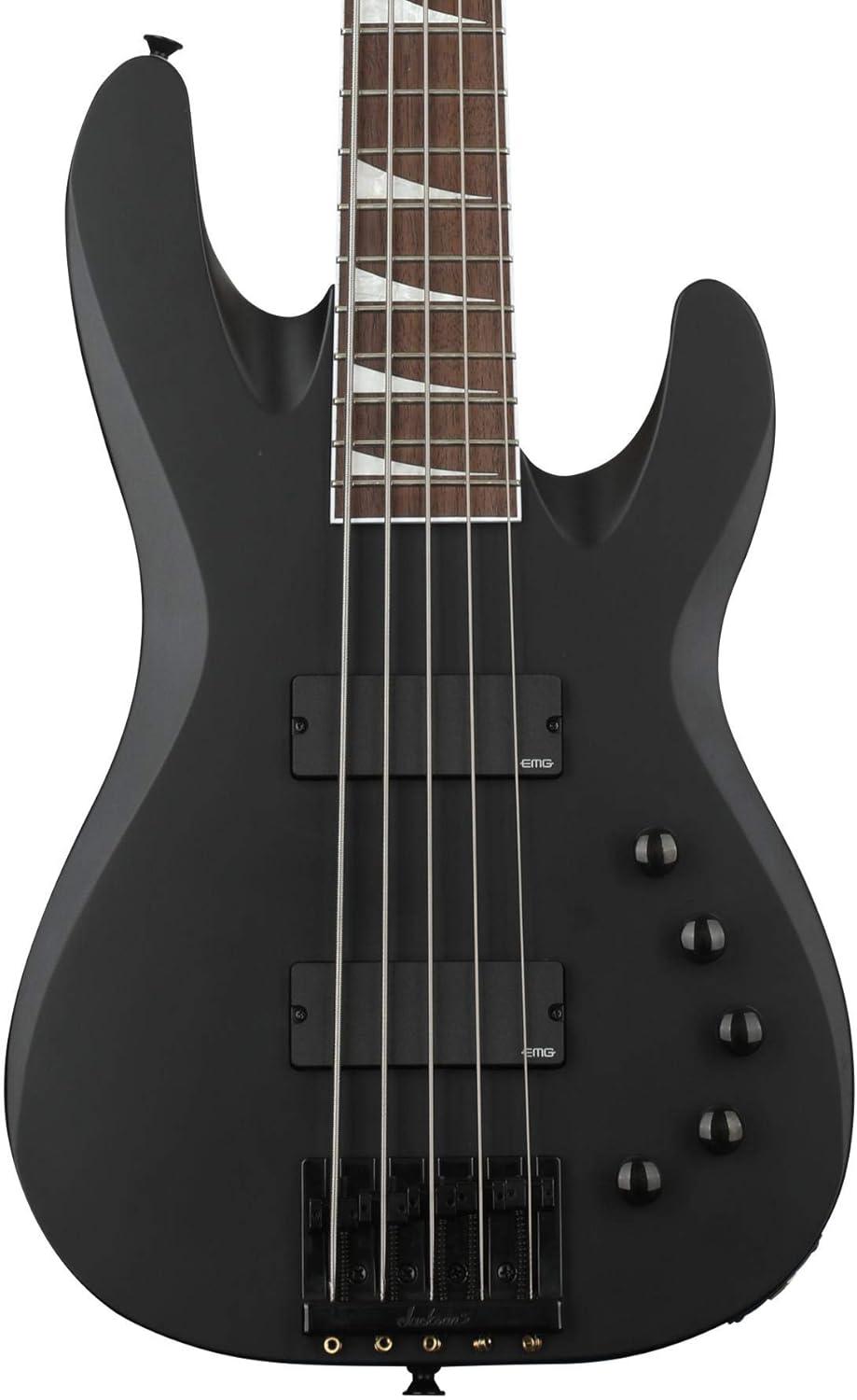 Jackson X Series Signature David Ellefson 5-String Concert Bass CBX V, Satin Black, Laurel Fingerboard