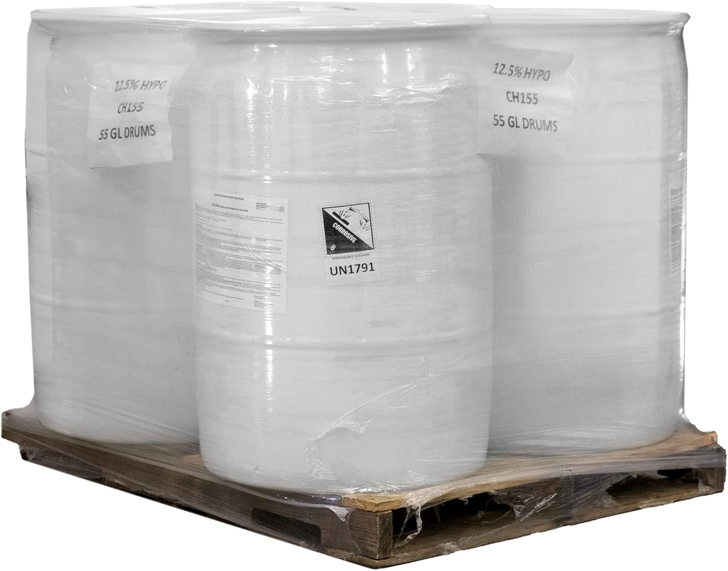 Bulk Liquid Chlorine (12.5-15% Sodium Hypochlorite) 4-55 Gallon Drums