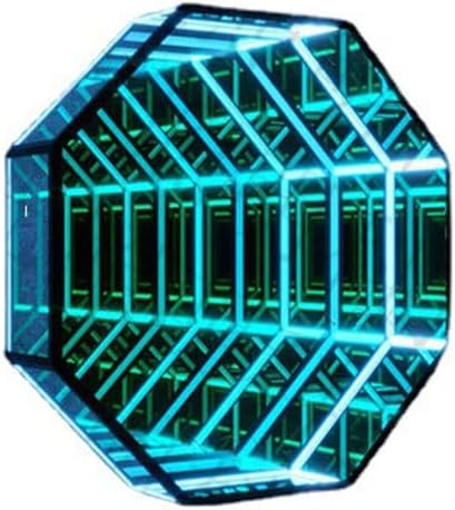 Remote Control LED Infinity Mirror Tunnel Light - Multi-Color Changing Wall Frame Desktop Lamp for Party Home Decor (50cm)