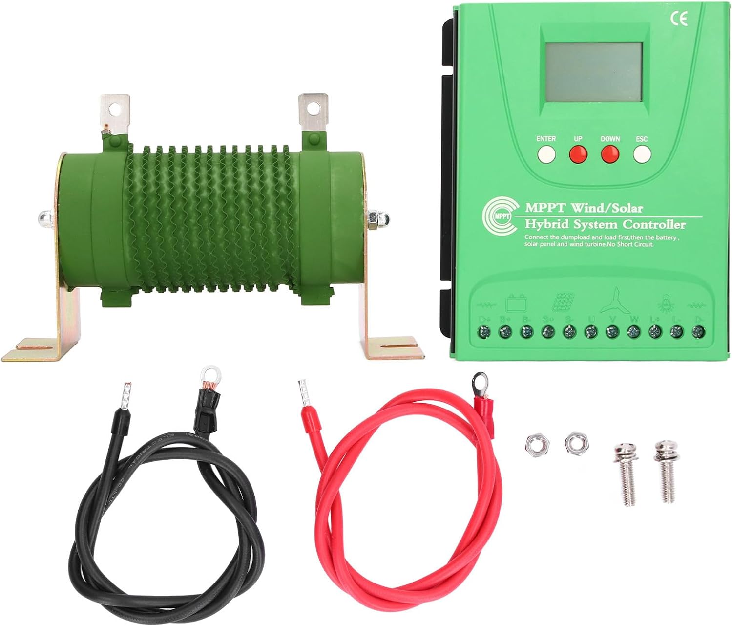 MPPT Charge Controller 12V 24V 30A Hybrid Wind Solar Regulator with LCD Display - High Efficiency Boost Charging, Dual Power Supply, Ideal for Battery and Off - Grid Use (GPI6060)