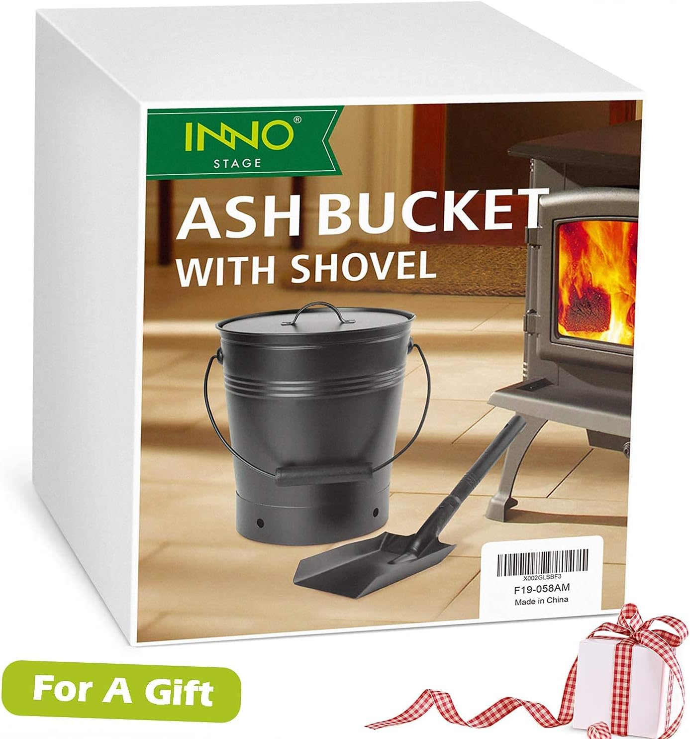 Patented Stainless Bonfire Fire Pit with Portable Carrying Storage Bag and Ash Bucket with Lid and Wood Handle Coal Shovel