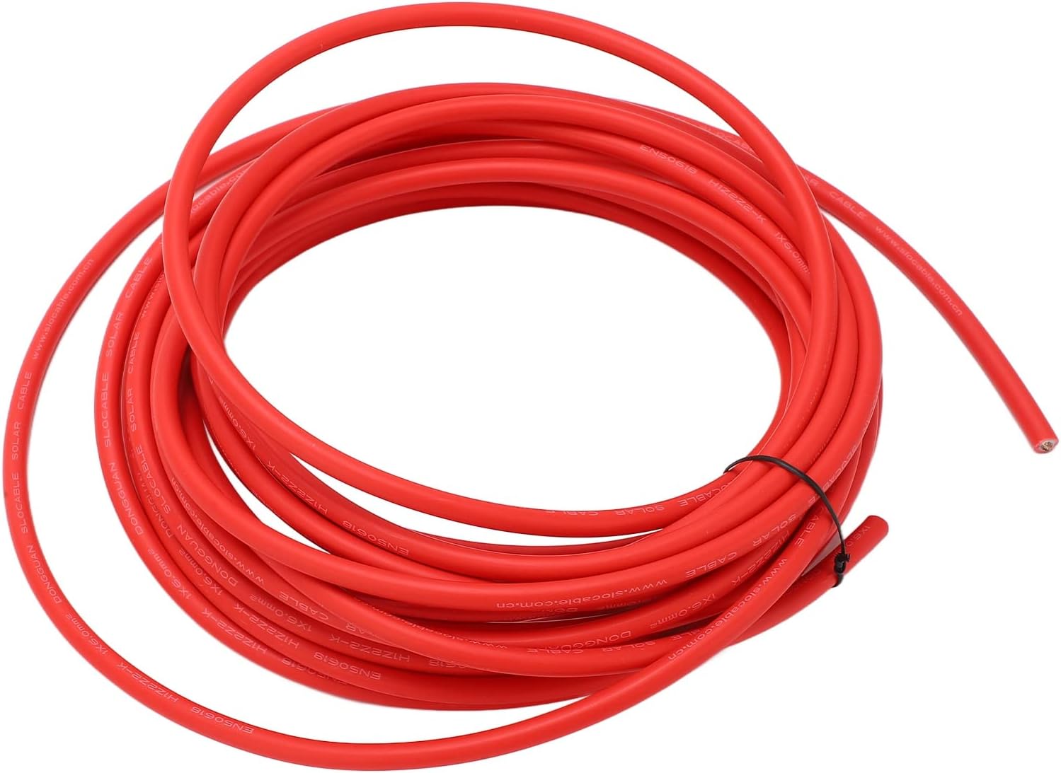 Solar Panel Wire, Solar Panel Wire Solar Photovoltaic Cable XLPE Energy Saving Tinned Copper Wire Solar, Solar & Wind Power Parts & Accessories (Red 6mm² 50m)