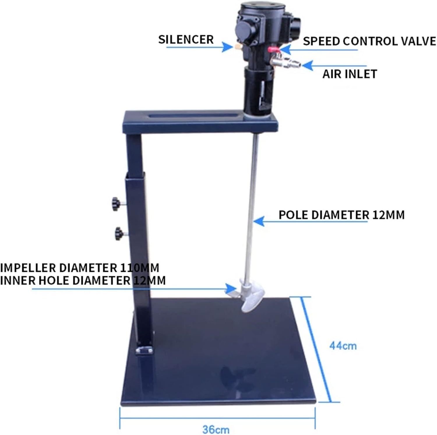 Pneumatic Mixer, 5 Gallon/20L Automatic Lift Paint Stirrer, Desktop Vertical Air Mixer, Ink Mixing Machine for Mixing Feed, Plaster, Paint