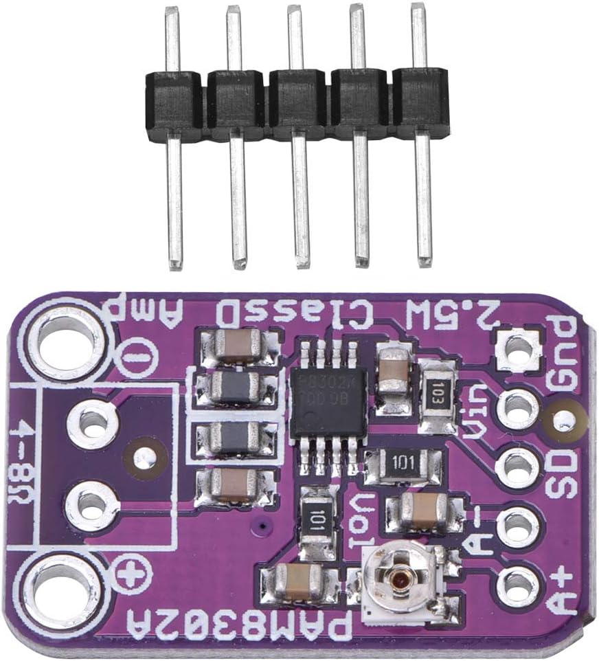 2.5W Audio Amplifier Module, Single Channel, Potentiometer Volume Control, Thermal Protection, Low Power Consumption, Clear Sound for Audio Projects