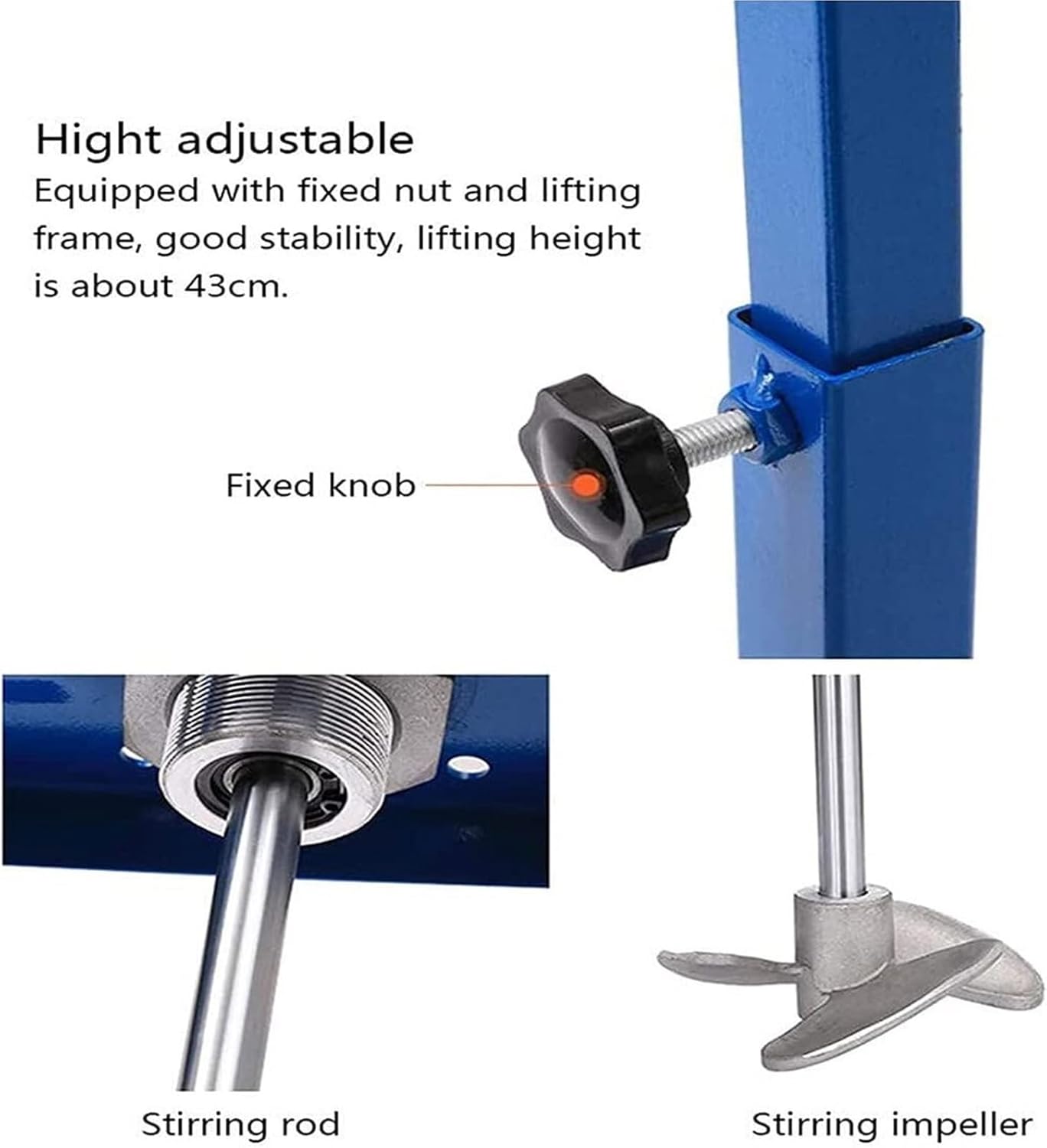 Pneumatic Paint Mixer,5 Gal/20L Stainless Steel Vertical Air Mixer,Automatic Lift Paint Stirrer,Ink Mixing Stirring Machine