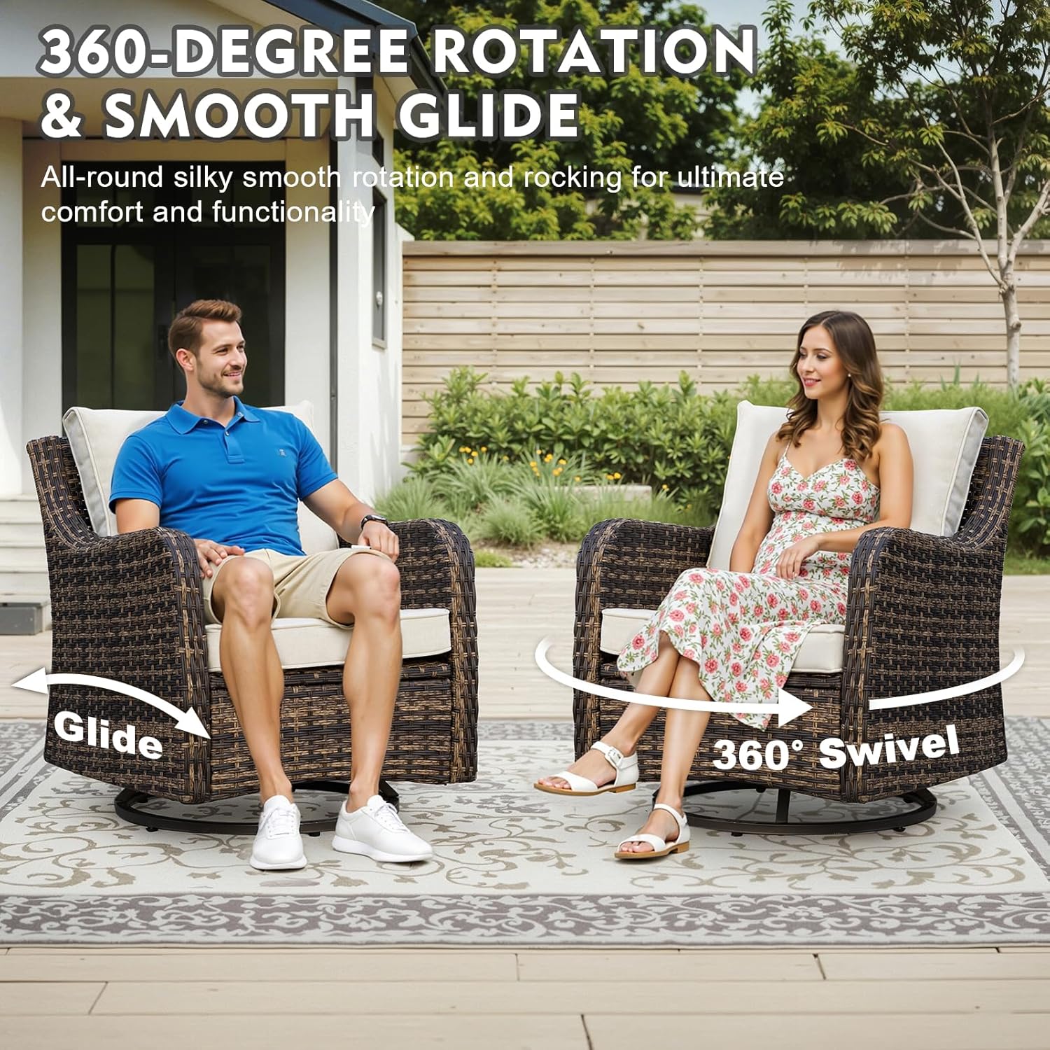 MEISSALIVVE Outdoor Patio Furniture Set with 43