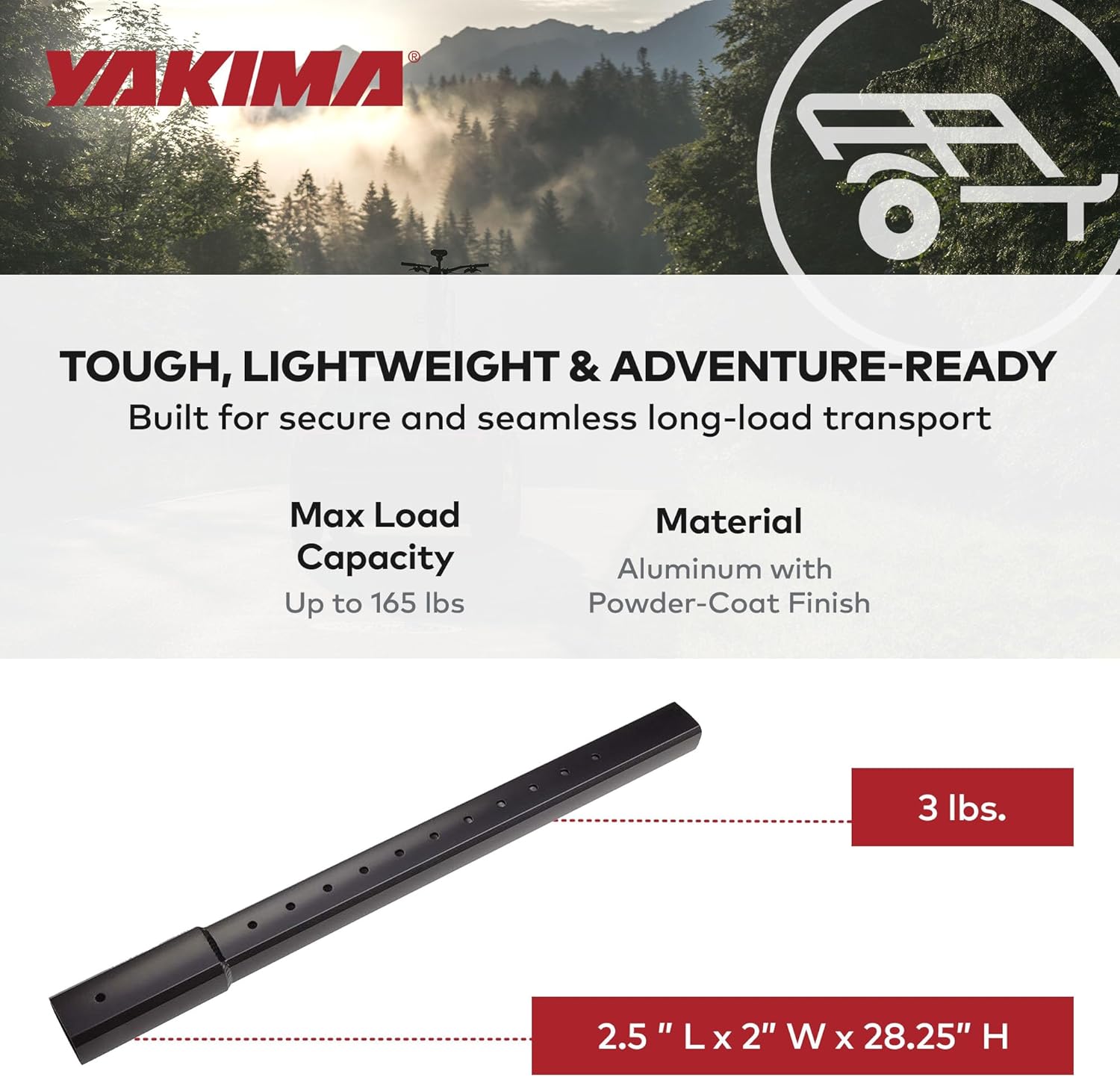 YAKIMA - LongArm Height Extension for LongArm Bed Extender, Increases Height To Cab Level