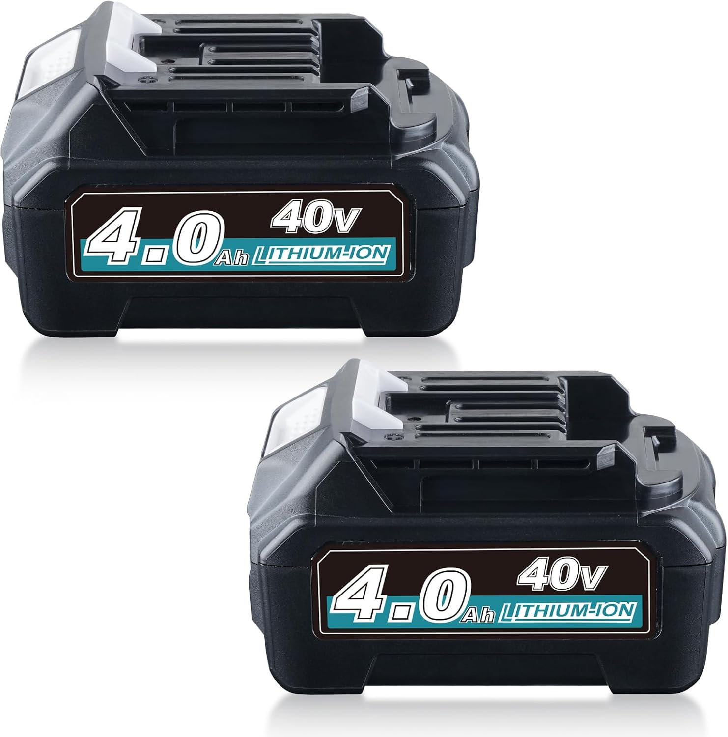 2Pack BL4040 4000mAh Lithium Ion Battery Replacement for Makita 40V Max Battery BL4050F BL4025 BL4050 Compatible with Makita 40V Cordless Power Tools and DC40RA Charger