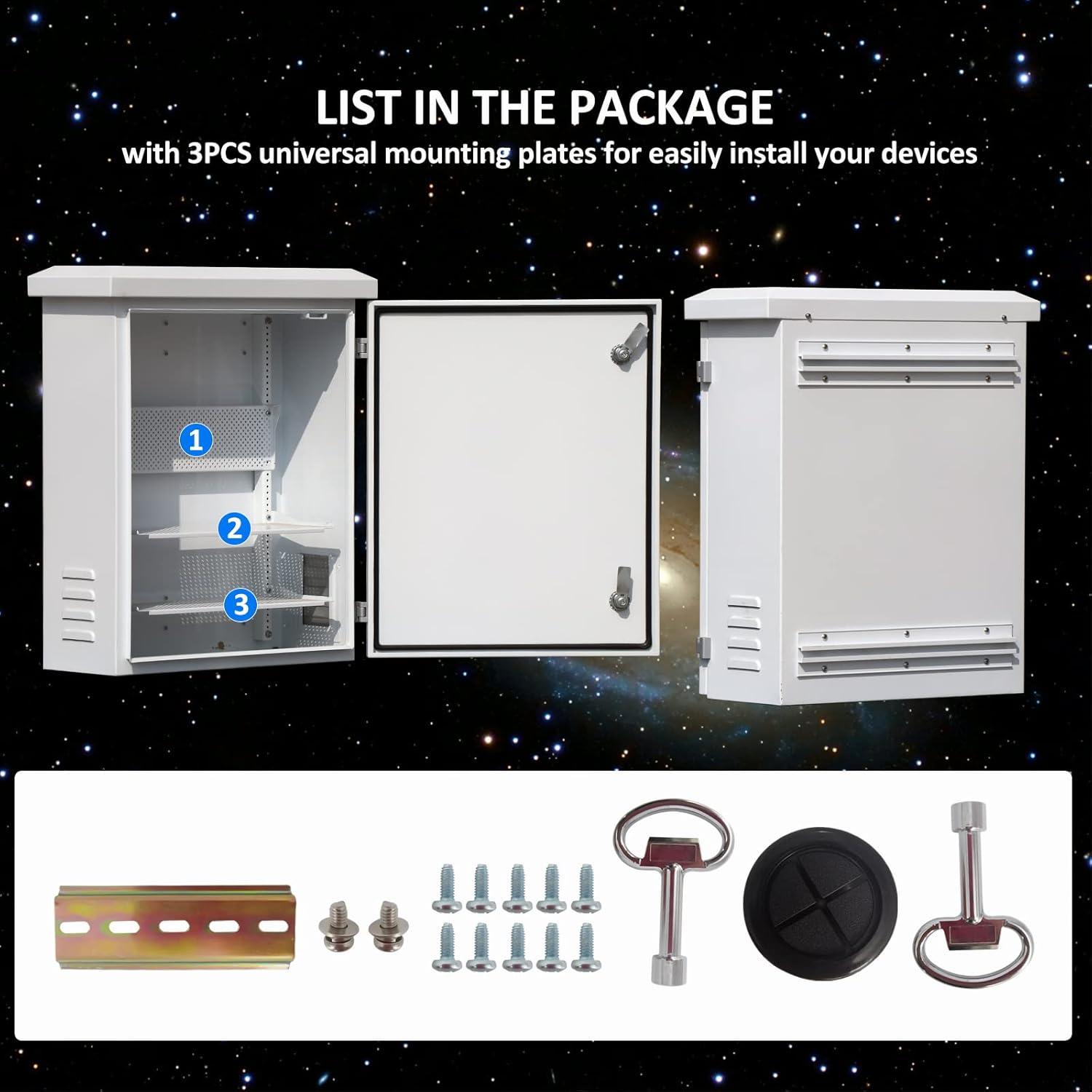 Nema Enclosure Outdoor,Waterproof Enclosure - IP Waterproof Electrical Box,Nema Electrical Enclosure Box, Metal Galvanized Electrical Enclosure (24x20x12”)