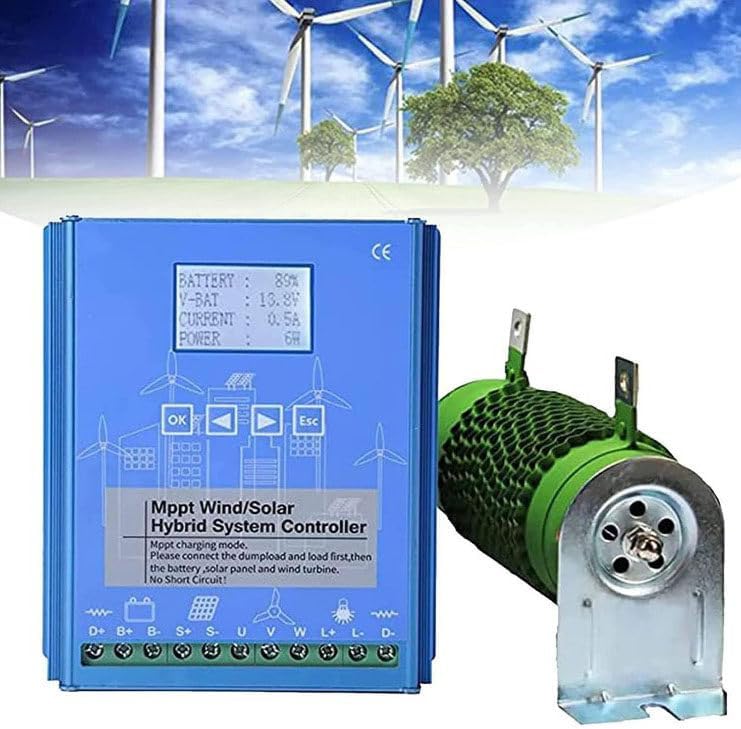 Wind Solar Hybrid Charge Controller 5000W-12000W 12V/24V/48V Auto Switch Regulator MPPT Wind Solar Hybrid Boost Controller for Wind Turbine Generator Charger Battery,12000W-48V