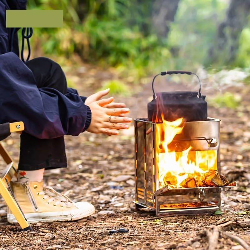 Outdoor Fireplaces Outdoor Garden Wood Burning Barbecue Stove Folding Fire Pit Bonfire Firewood Brazier for Camping Fire Pits