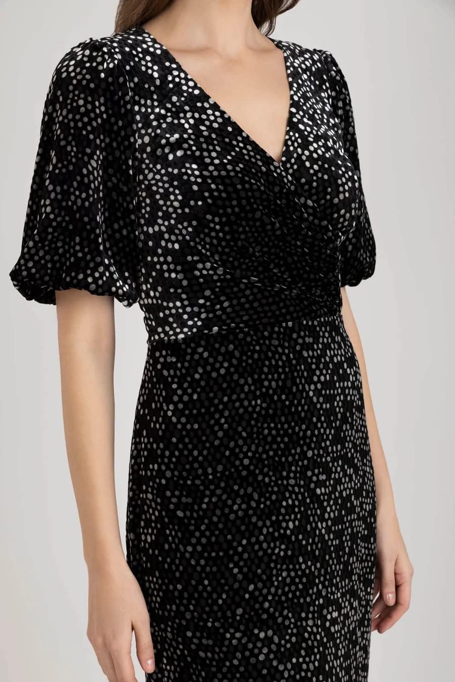 Shoshanna Women's Colette Velevet Dot Burnout Midi Dress