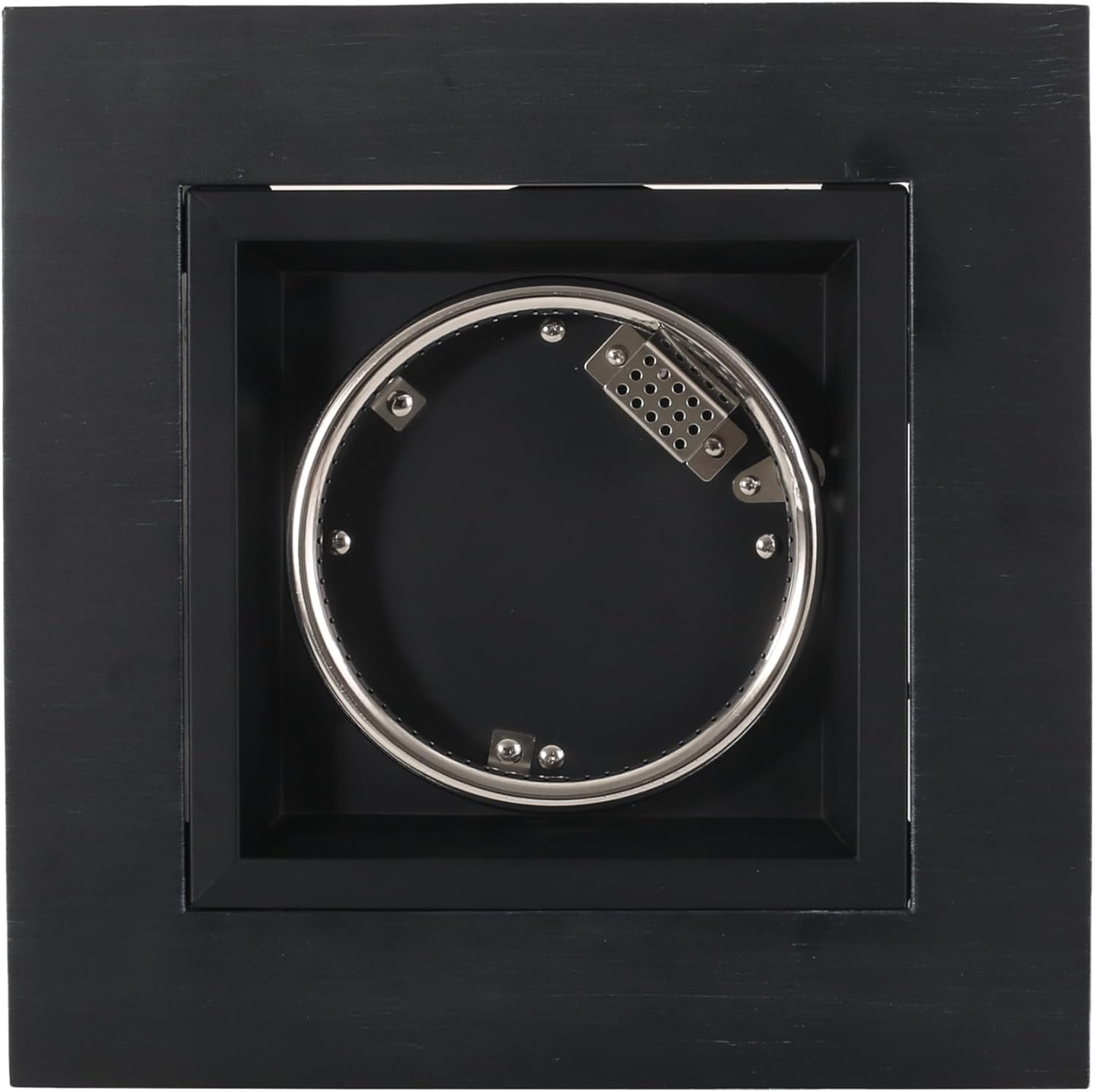 19.5 Inch Square Propane Fire Pit with Hidden Tank Space, 30,000 BTU Outdoor Fire Pit in Brushed Black, Compact Iron Fire Pits for Patio Deck Garden, Portable Heating Column Design, Only Table - 730K