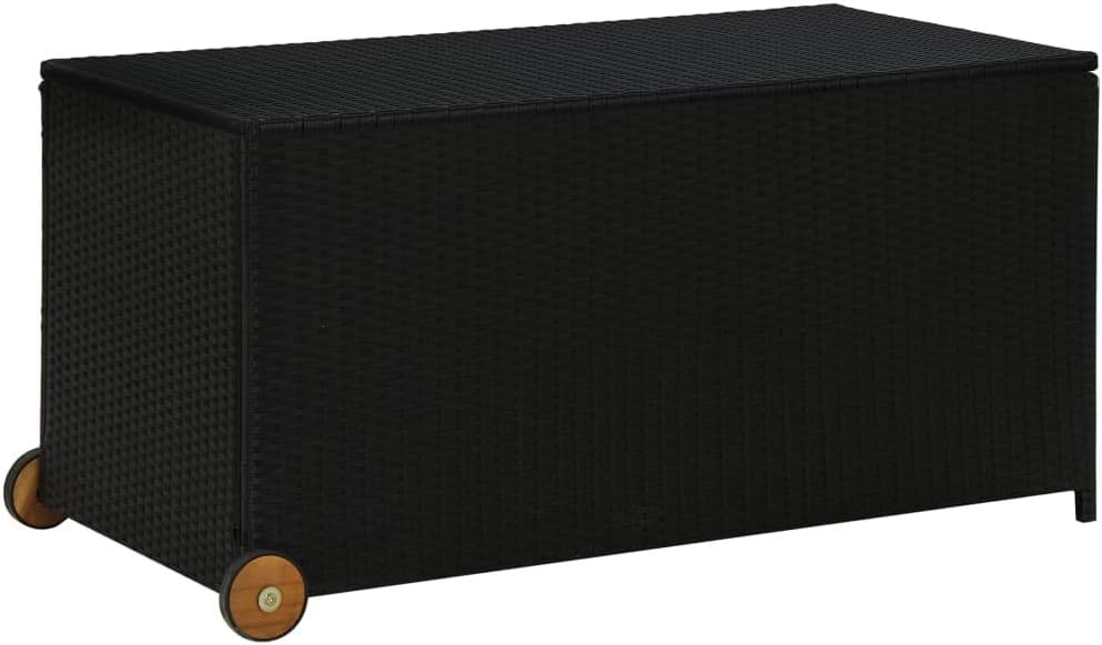 (Fast Shipments) Deck Box Cover Waterproof Patio Storage Box Cover Outdoor Back Yard Large Deck Storage Box Covers Protector for Winter Garden Storage Box Black 51.2