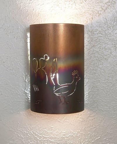 Solid Copper Wall Sconce - Roadrunner - 12.75