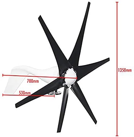 10000W Vertical Wind Turbine 220V, Low Wind Start, 12V-220V Windmill Generator, Permanent Magnet, Efficient Household Power Solution (Black)