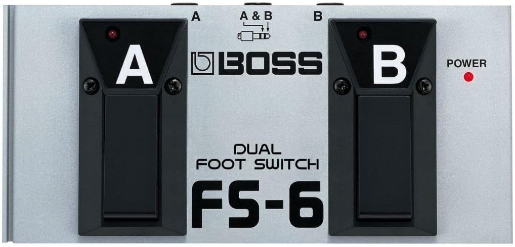 BOSS FS-6 Dual Footswitch for Momentary and ON/OFF control of your Musical Instrument FX & More | Switch Functions with your Foot | Compatible with Guitar | Keyboard | BOSS/Roland Amps