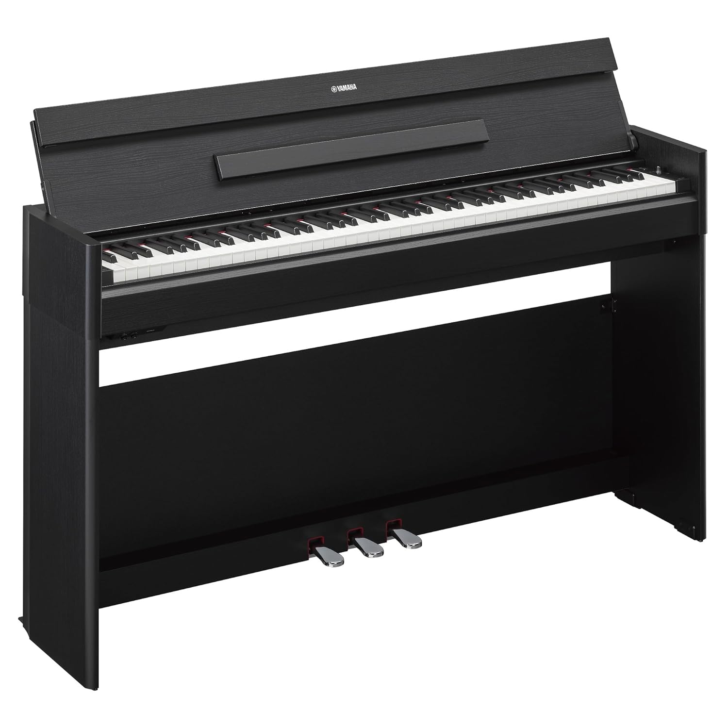 Yamaha YDPS55 Arius Series Slim Digital Console Piano, Black & BB1 Padded Wooden Piano Bench - Black