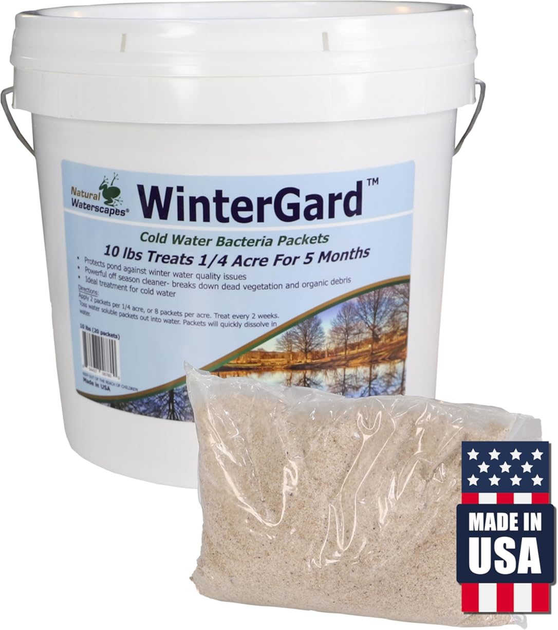 WinterGard Cold Water Pond Bacteria for Ponds | 10 lb Autumn - Winter Pond Treatment | Protects Fish While Enzymes Break Down Dead Plants and Fish Waste