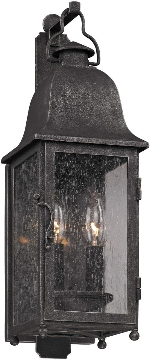 Spark & Spruce 20145-AP Pella 2 Light 18.75 inch Aged Pewter Outdoor Wall Sconce