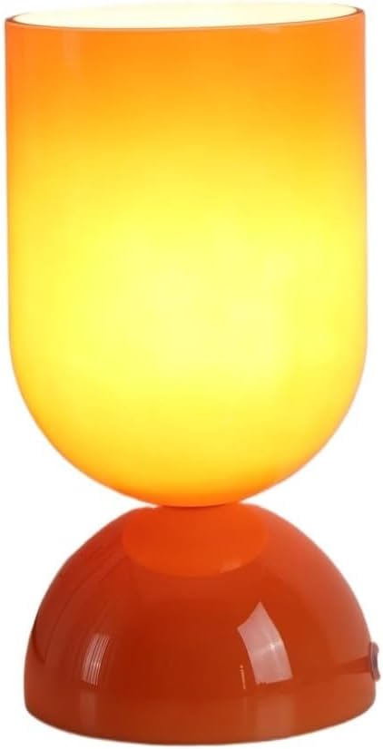 Modern 8.94-Inch Glass Table Lamp with Dome Base – Stylish Lighting for Living Room, Bedroom, Side Table, College Dorm, and Office Decor