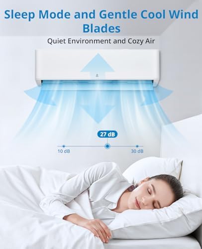 18,000 BTU Split Air Conditioner, ACONEE Split AC/Heating System 23 SEER Split-System Air Conditioner Inverter, Cools Rooms up to 1250 Sq.Ft