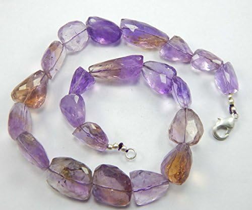 18.5 inches full strand 600.10 Carat 14-19 To 20-21mm Larger size AAA Grade Faceted Ametrine nuggets Faceted Tumble beads Necklace