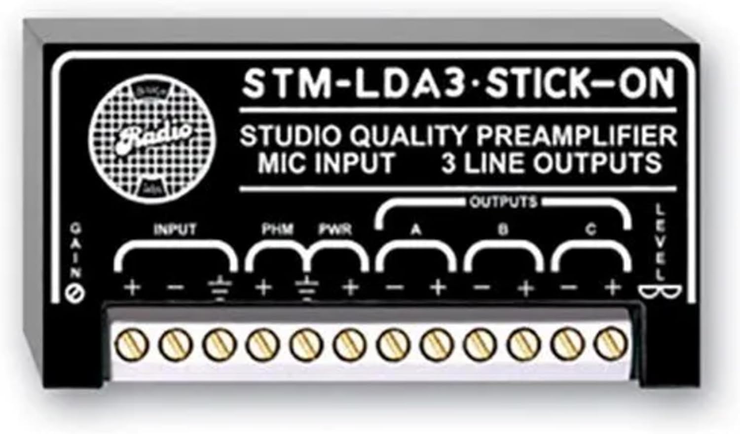 RDL STM-LDA3 Studio Quality Microphone Preamplifier with phantom
