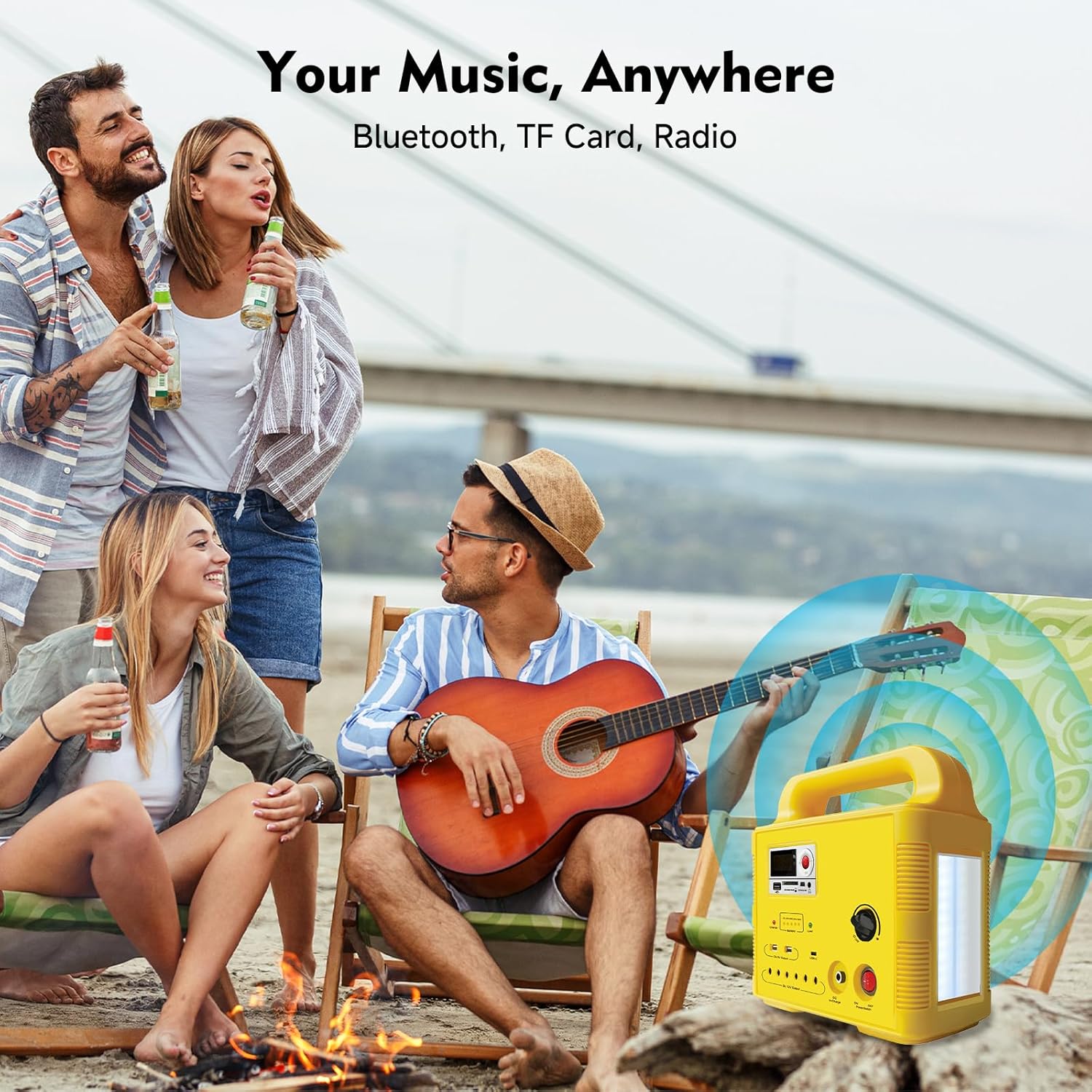 Solar Generator,Portable Generator,Solar Power Bank Lifepo4 with Led Flashlight for Hurricane Supplies(Red)