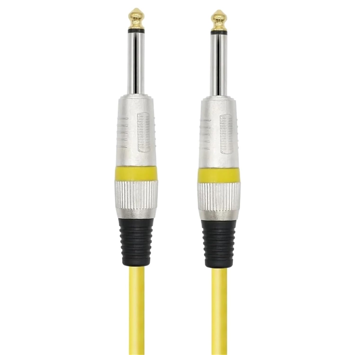6.5mm TS Guitar Cable Male to 1/4 Inch Instrument Audio Aux Cables for Electric Mixer AMP(Yellow M-M)