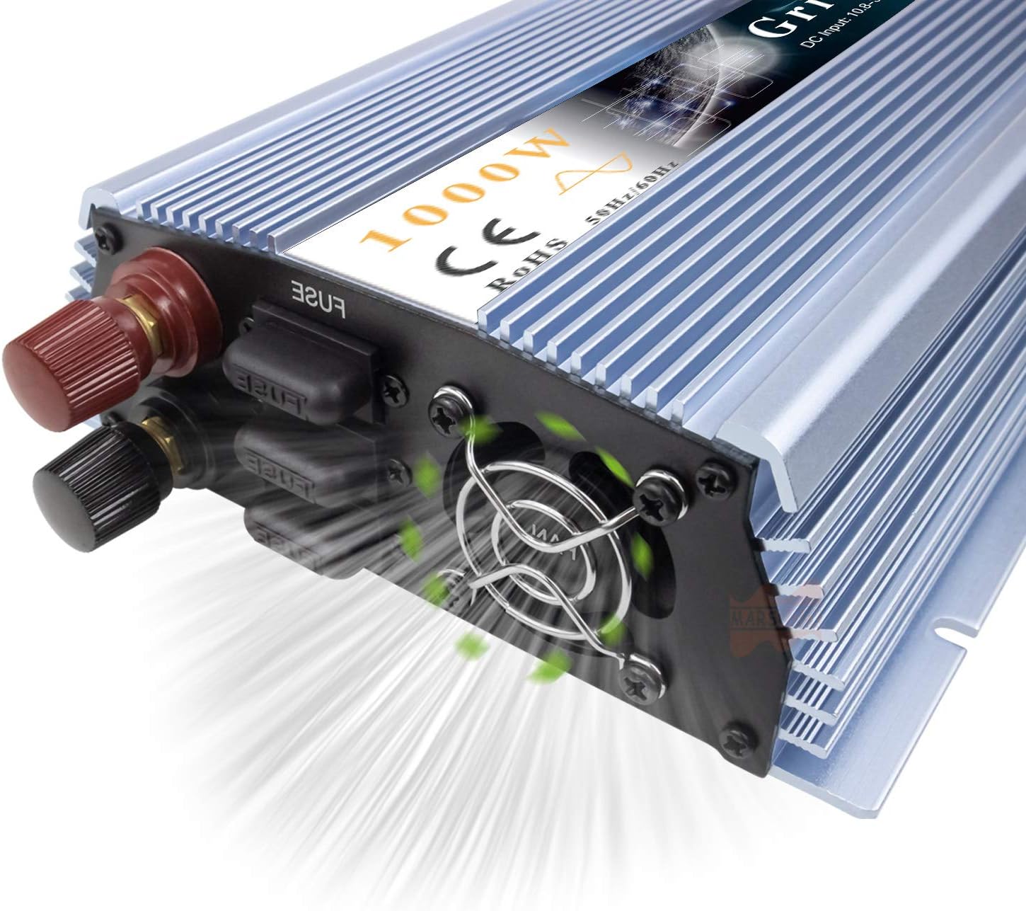 1000W MPPT Pure Sine Wave Grid-Tie Micro Inverter, Converts 10-30V DC to 110V/120V AC, Perfect for Home Solar or Wind Power Systems.