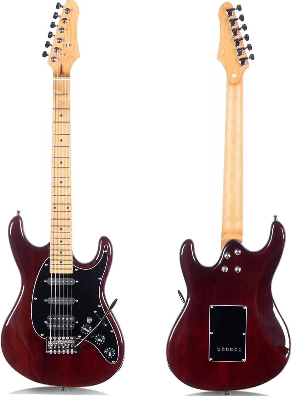 Beginner Electric Guitar Kits Electric Solid Body Guitar Modern For Beginners(Red)