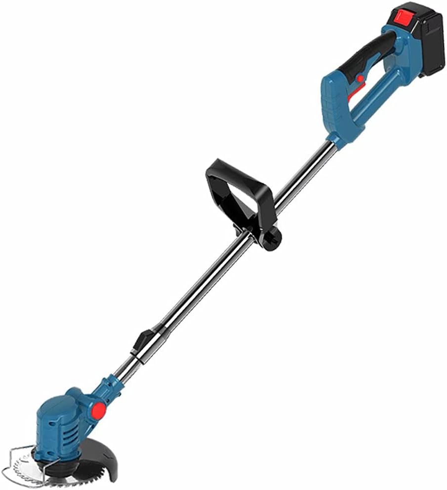 0/1/2 Batteries & Wheels Cordless Electric Lawn Mower Garden Grass Hedge Trimmer Adjustable ELD Mowing Machine Tool