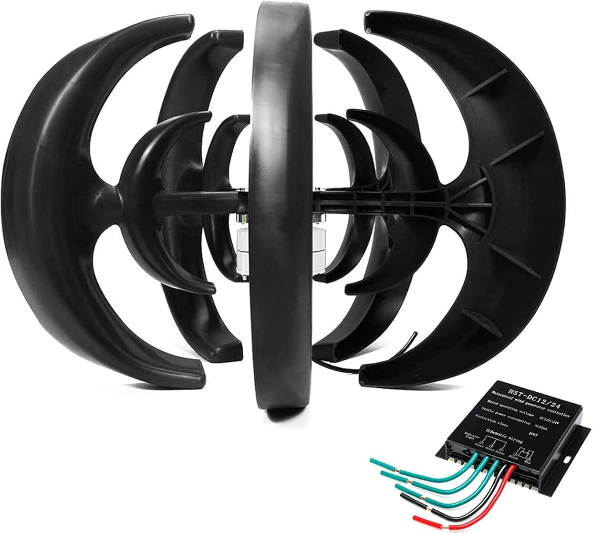 LiuSj JUnSt 5000W Vertical Wind Turbine Generator Kit Controller, AC Low Noise Wind Turbine Generator for Long Service Life Home Hybrids Streetlight