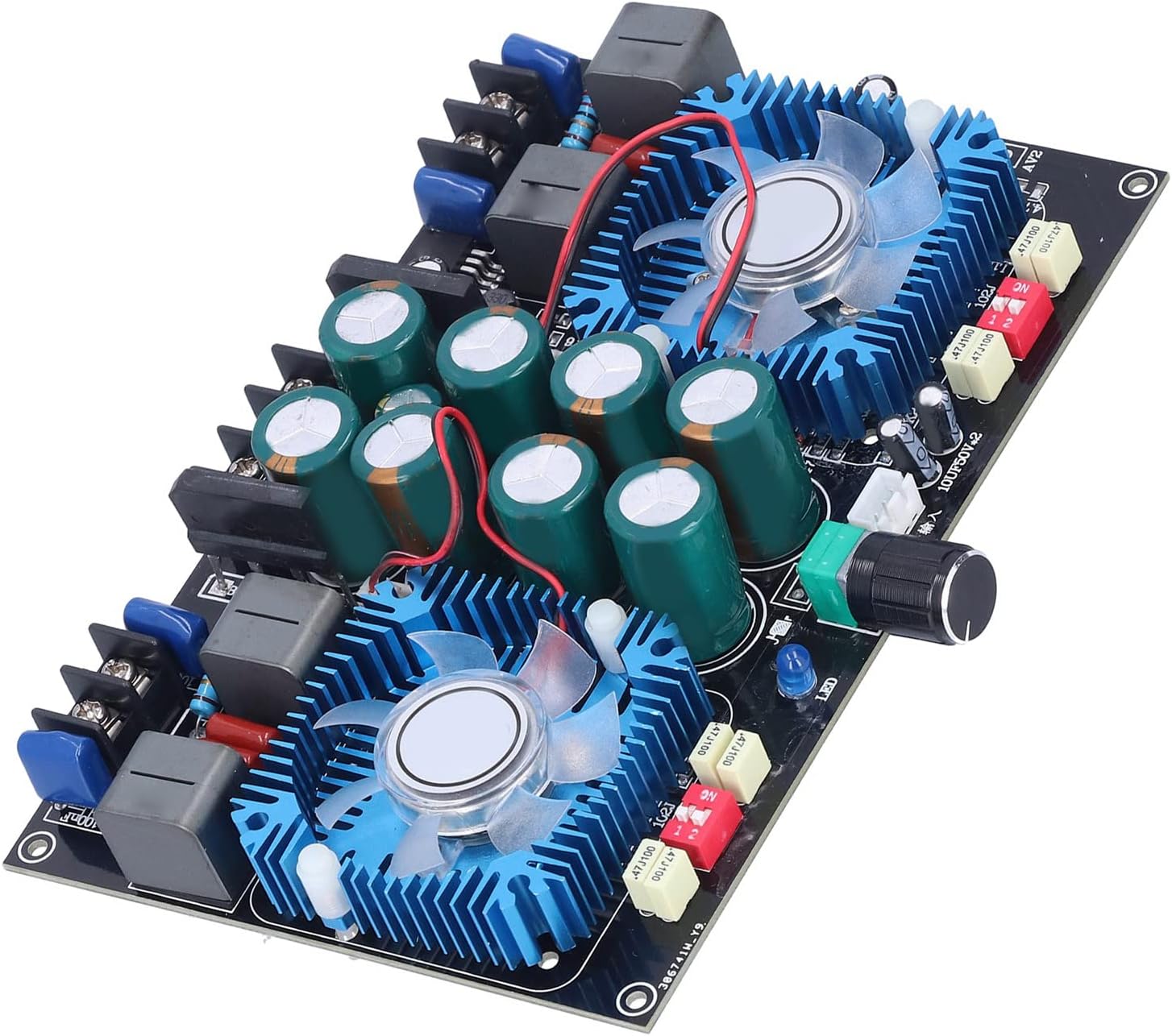 2 Channel Digital Power Amplifier Board, Audio Amplification Module, Cooling Fan TDA8954TH - Efficient Heat Dissipation, Powerful Clear Sound, Ideal for Home Theater and Small