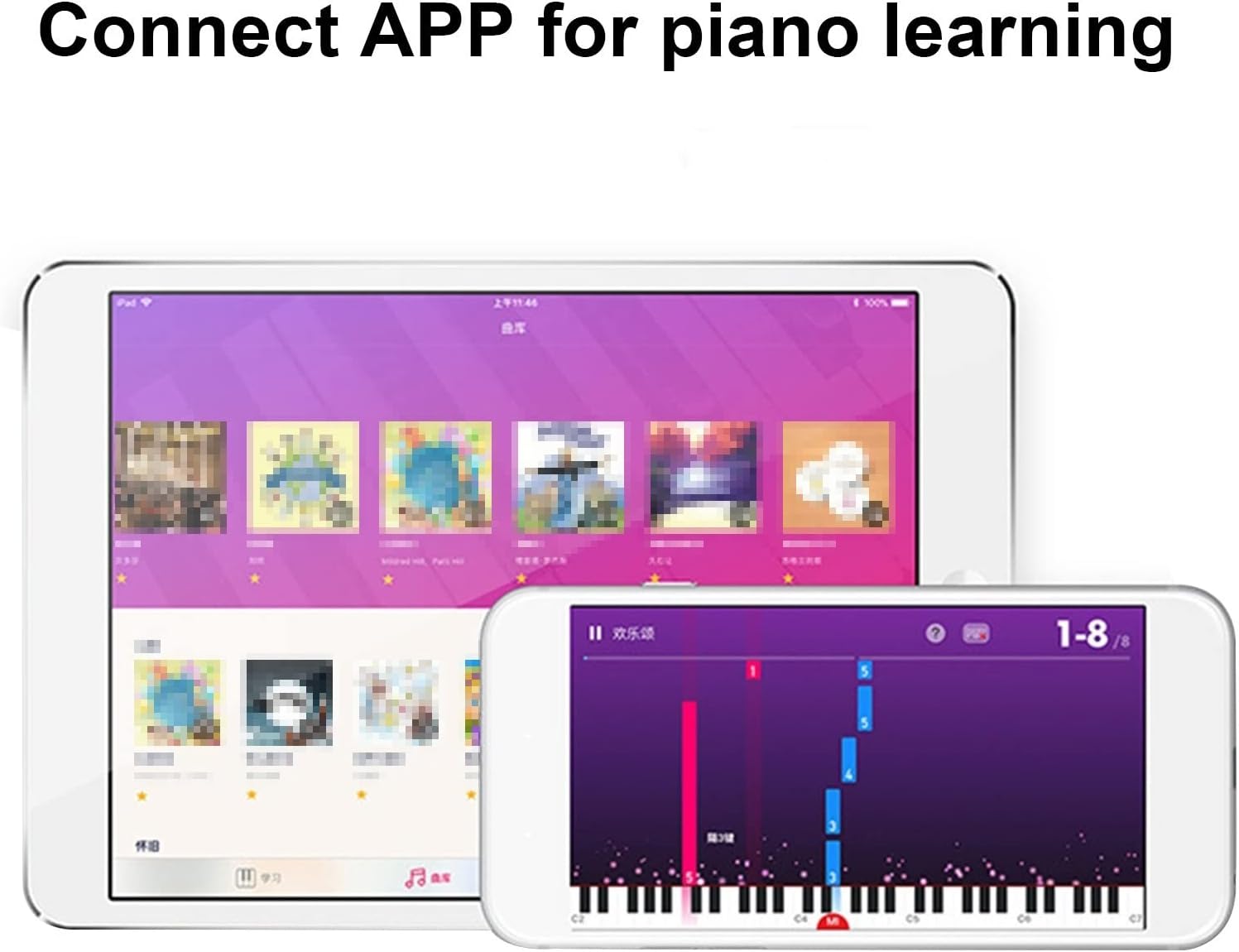 88 Weighted Keys Digital Piano Hammer Action Full Size Piano Keyboard Beginner Electric Piano USB/MIDI Home Digital Piano With Furniture Stand, 3-Pedal, Stool For Beginner & Professional(Black)