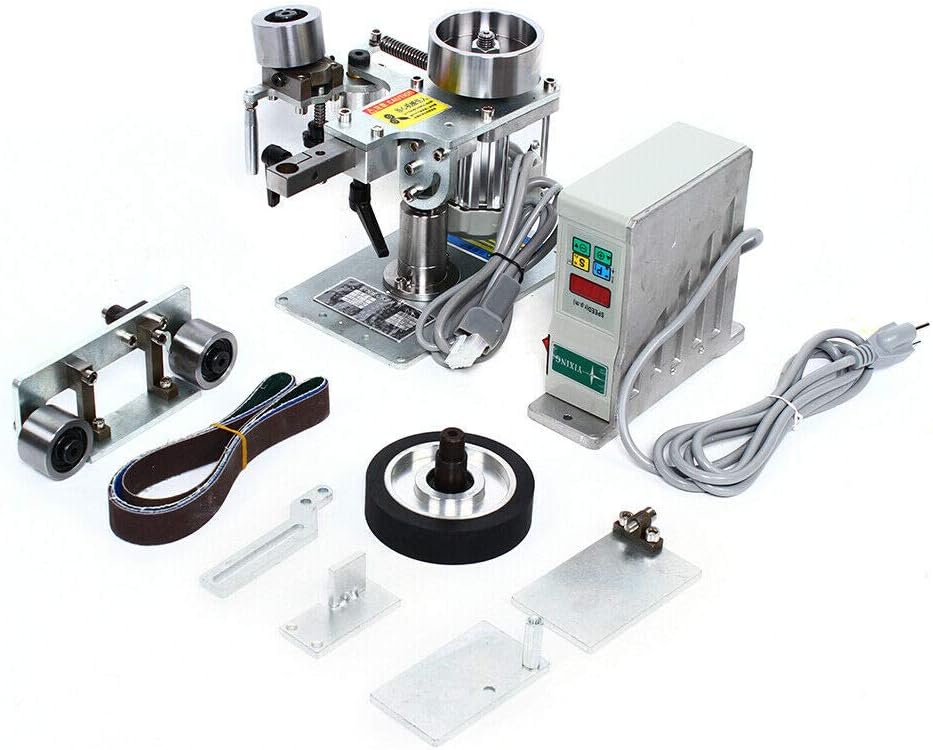 5500W Electric Belt Sander Machine,Multi-function Desktop Belt Machine,Forward & Reverse 90° Rotation Desktop Abrasive Belt Machine,30M/S Line Speed