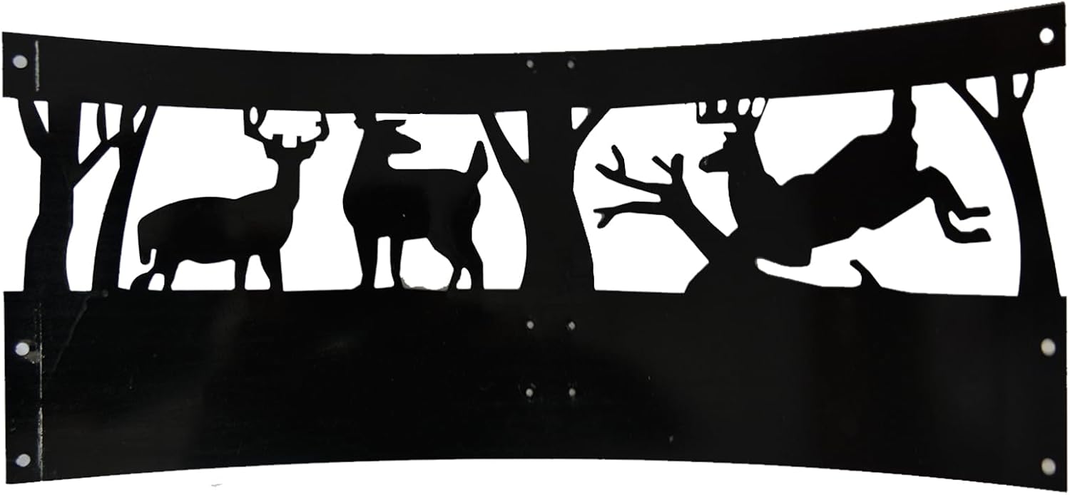 Fire Pit Ring - 36 Inch Heavy Duty Steel Fire Pits with Hollow Carved Design - Large Round Firepit Insert for Wood Burning & Camping & Outdoor Fireplace