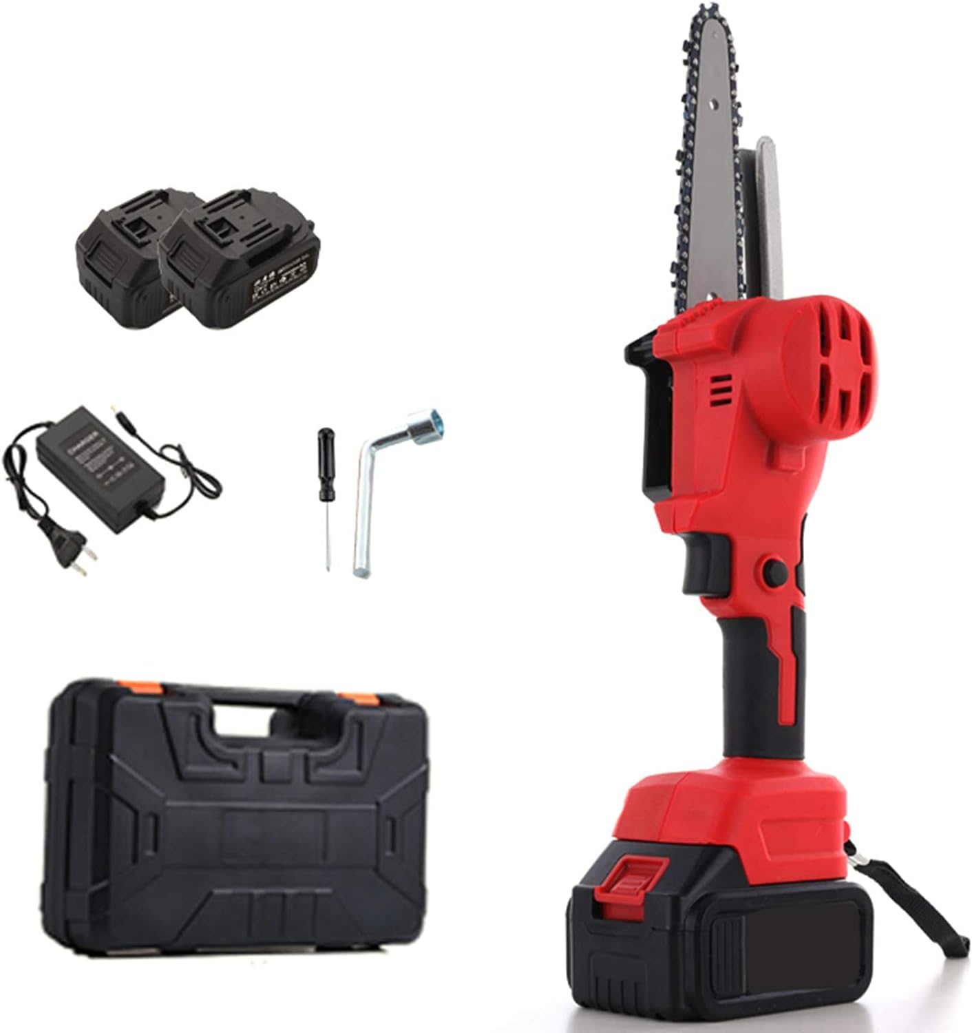 Mini Electric Cordless Chainsaw, Cordless Battery Powered Chainsaws Handheld Chain Saw Pruning Shears for Tree Branch Wood Cutting, 6inch