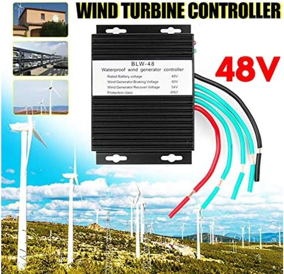 1500W Low Wind Speed Regulator,Wind Turbine Generator Controller Battery Charge Regulator 12V 24V 48V 220V Hybrid Controller for Wind Turbines Home Use,12V