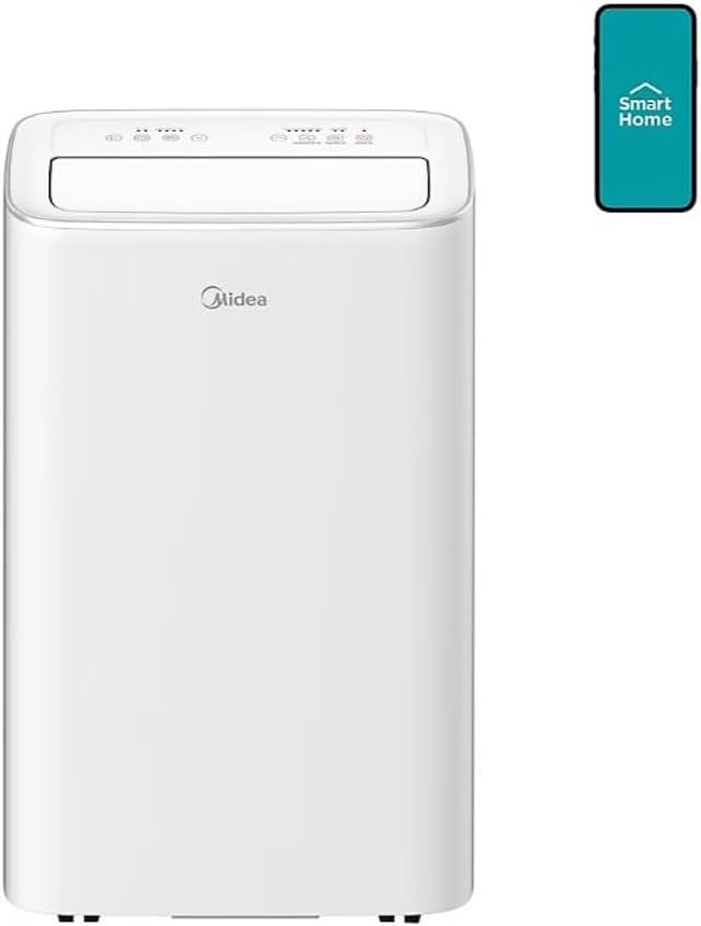 Midea Smart Inverter 10,000 BTU DOE Portable Air Conditioner, up to 450 sq ft. - 3-in-1 comfort- get cooling, dehumidification, and fan modes - White MAP10V1JWT-B