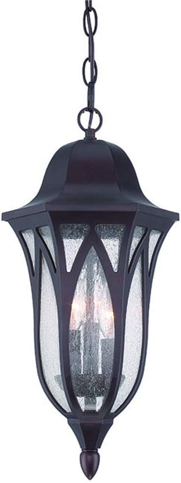 Acclaim 39816ABZ Milano Collection 3-Light Outdoor Light Fixture Hanging Lantern, Architectural Bronze
