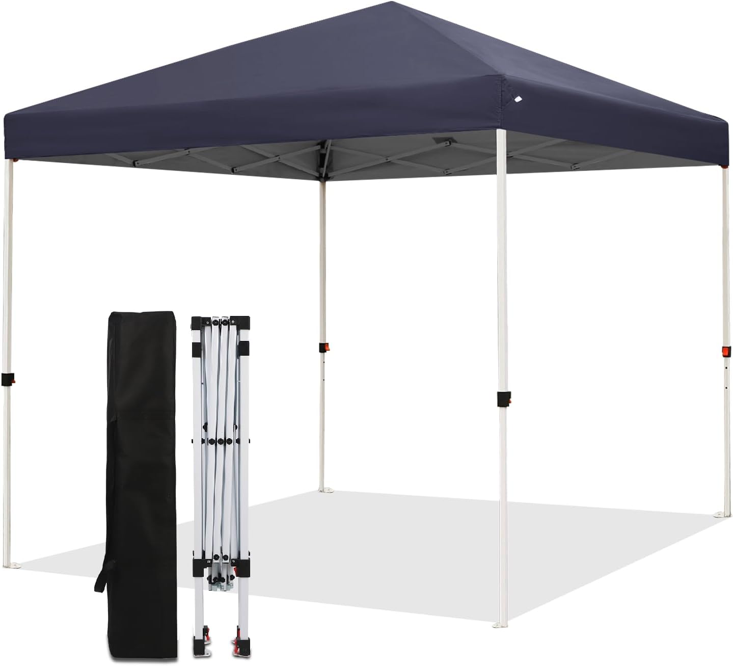 Northroad 8X8 FT Pop Up Canopy, Outdoor Instant Canopy Tent w/Carrying Bag, Portable Gazebo Shelter for Wedding Party,Commercial Event,Patio,Garden,Beach -Dark Grey
